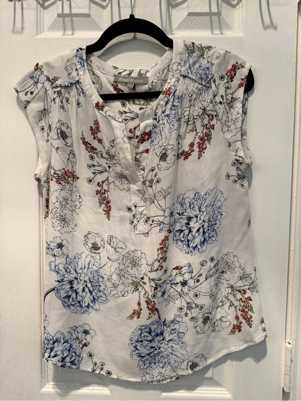 🌸 Daniel Rainn Floral Blouse | Petite Small (PS) | Boho Feminine Top | EUC - Picture 2 of 5